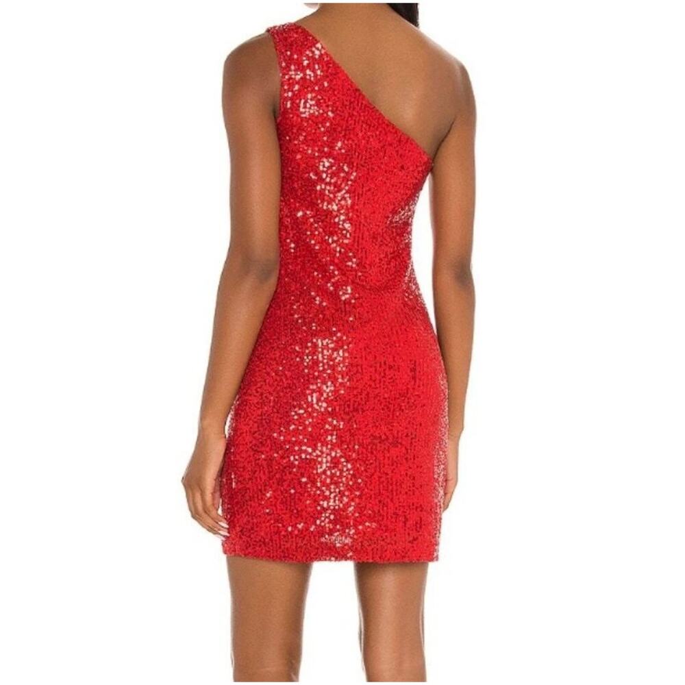 BB Dakota Steve Madden One-Shoulder Dress XL Cocktail Sequin Mini Stretchy Sexy - Picture 3 of 10